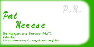 pal mercse business card